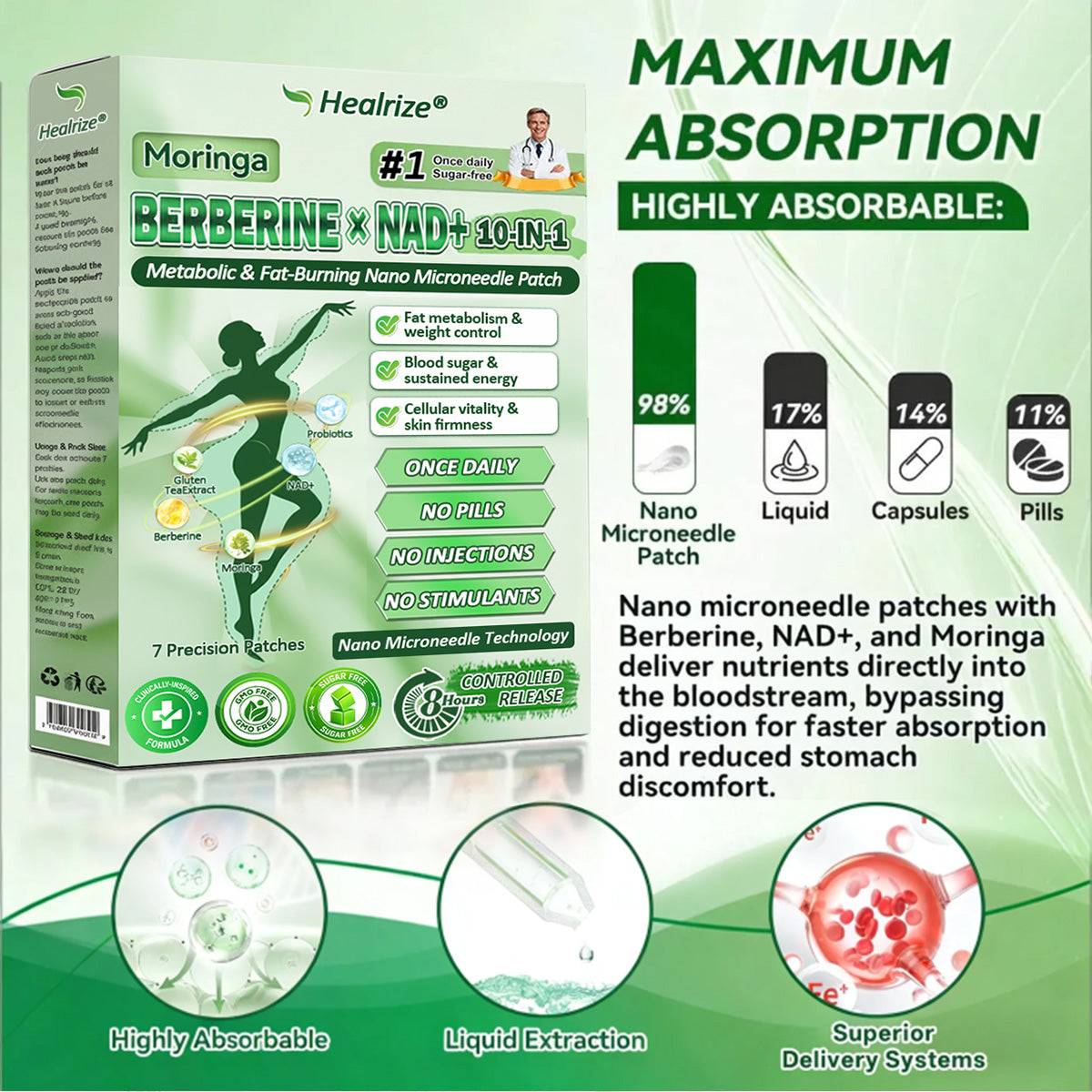 𝗢𝗳𝗳𝗶𝗰𝗶𝗮𝗹 𝗦𝘁𝗼𝗿𝗲 | ⏳⏳Healrize® 𝙈𝒐𝒓𝒊𝒏𝒈𝗮 · 𝗕𝗲𝗿𝗯𝐞𝐫𝐢𝐧𝙚 × 𝙉𝑨𝑫+ 𝟏𝟎-𝙞𝙣-1 𝘼𝒅𝒗𝒂𝒏𝒄𝒆𝐝 𝐍𝐚𝐧𝙤 𝙈𝙞𝙘𝙧𝙤𝙣𝒆𝒆𝒅𝒍𝐞 𝐏𝐚𝐭𝙘𝙝(𝗝𝘂𝘀𝘁 𝗼𝗻𝗰𝗲 𝗮 𝗱𝗮𝘆, 𝘃𝗶𝘀𝗶𝗯𝗹𝗲 𝗿𝗲𝘀𝘂𝗹𝘁𝘀 𝗶𝗻 𝟳 𝗱𝗮𝘆𝘀) ✅𝗙𝗼𝗿: 𝗼𝗯𝗲𝘀𝗶𝘁𝘆, 𝗹𝗼𝗼𝘀𝗲 𝘀𝗸𝗶𝗻, 𝘁𝘆𝗽𝗲 𝟮 𝗱𝗶𝗮𝗯𝗲𝘁𝗲𝘀, 𝘀𝗹𝗲𝗲𝗽 𝗮𝗽𝗻𝗲𝗮, 𝗷𝗼𝗶𝗻𝘁 𝗶𝘀𝘀𝘂𝗲𝘀, 𝗮𝗻𝗱 𝗺𝗼𝗿𝗲