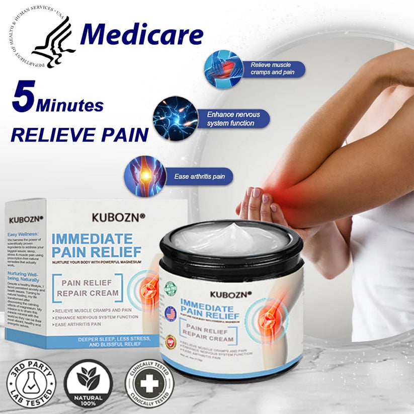 ✅Officially Recommended KUBOZN® Advanced Magnesium Pain Relief Cream (Treats Arthritis, Neuropathy, Rheumatism, Sports Injuries & More)