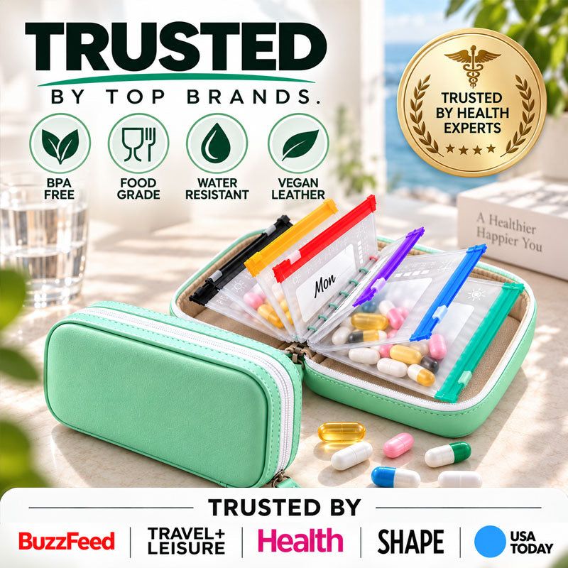Modular Wellness Wallet – 7-Day Travel Pill & Vitamin Organizer Case (OFFER)