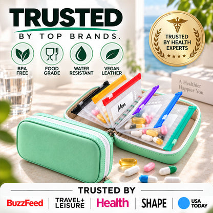 Modular Wellness Wallet – 7-Day Travel Pill & Vitamin Organizer Case (OFFER)
