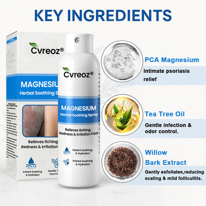 ✅  Official Store: Cvreoz® Magnesium Herbal Psoriasis Spray ⚕️ FDA Certified (for the treatment of psoriasis and eczema, improvement of bacterial infections in the genital area, treatment of acne and warts, eliminates psoriasis and eczema, etc.)