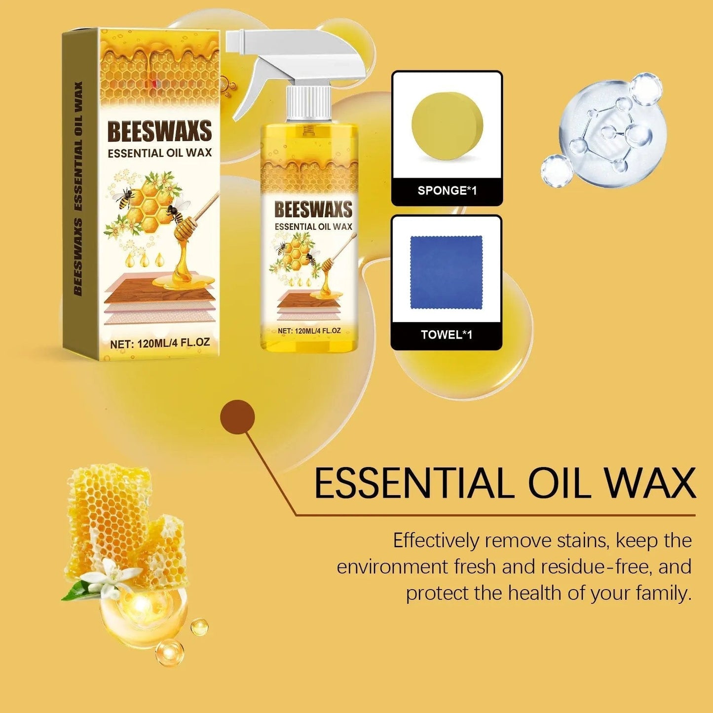 Ajaxfit™2026 HOT SALE🔥Beeswax Wood Polish Spray