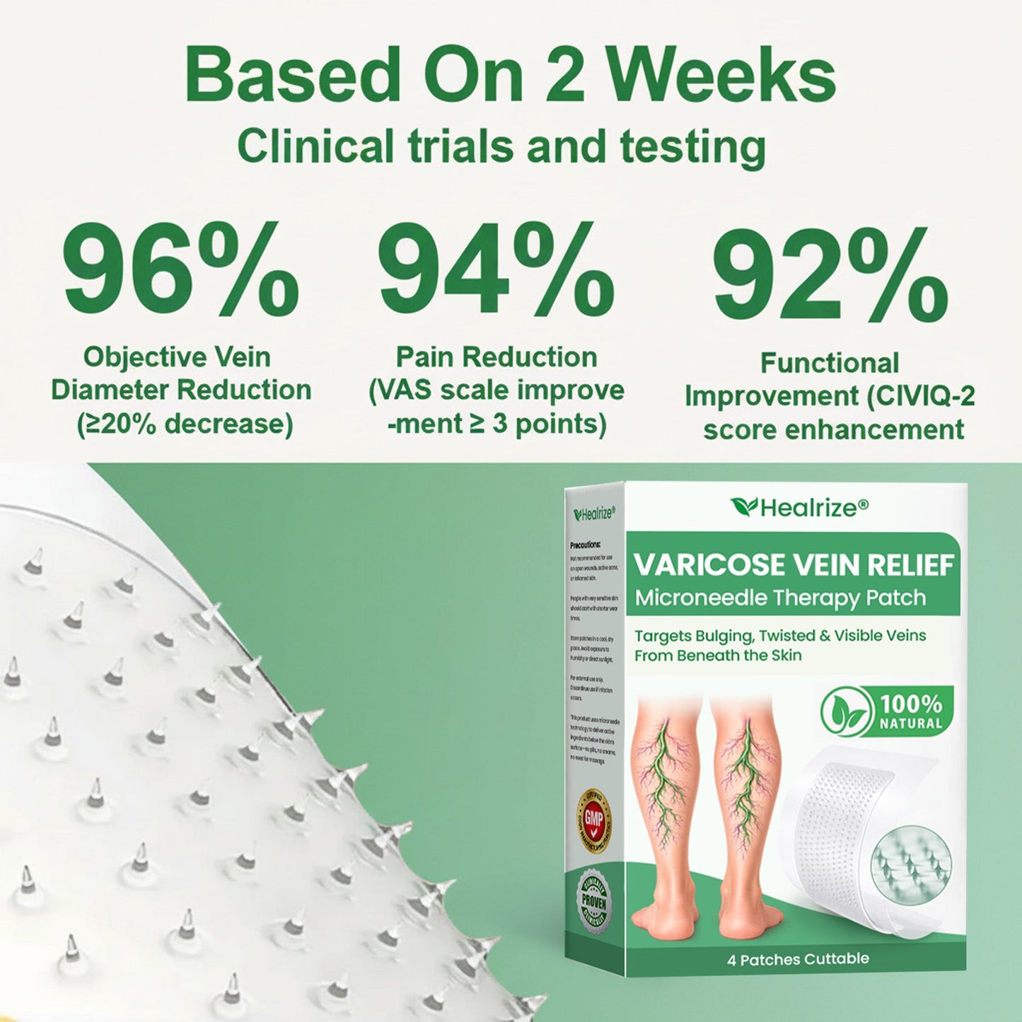 👨‍⚕️🔥Healrize® VeinEase Microneedle Care Patch⚡Instant Relief, Long-Term Results