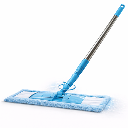 Detachable Coral Fleece Flat Mop with Stainless Steel Handle