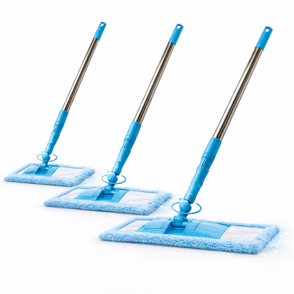 Detachable Coral Fleece Flat Mop with Stainless Steel Handle