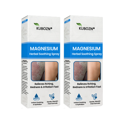 ✅  Official Store:KUBOZN® Magnesium Herbal Spray – Fast Relief for Psoriasis & Eczema | No-Rub, Steroid-Free