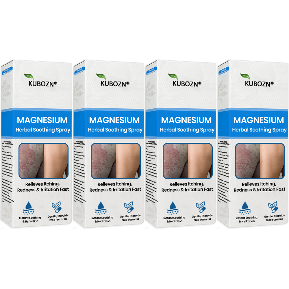 ✅  Official Store:KUBOZN® Magnesium Herbal Spray – Fast Relief for Psoriasis & Eczema | No-Rub, Steroid-Free