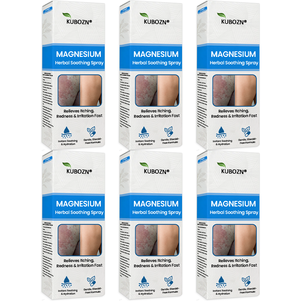 ✅  Official Store:KUBOZN® Magnesium Herbal Spray – Fast Relief for Psoriasis & Eczema | No-Rub, Steroid-Free