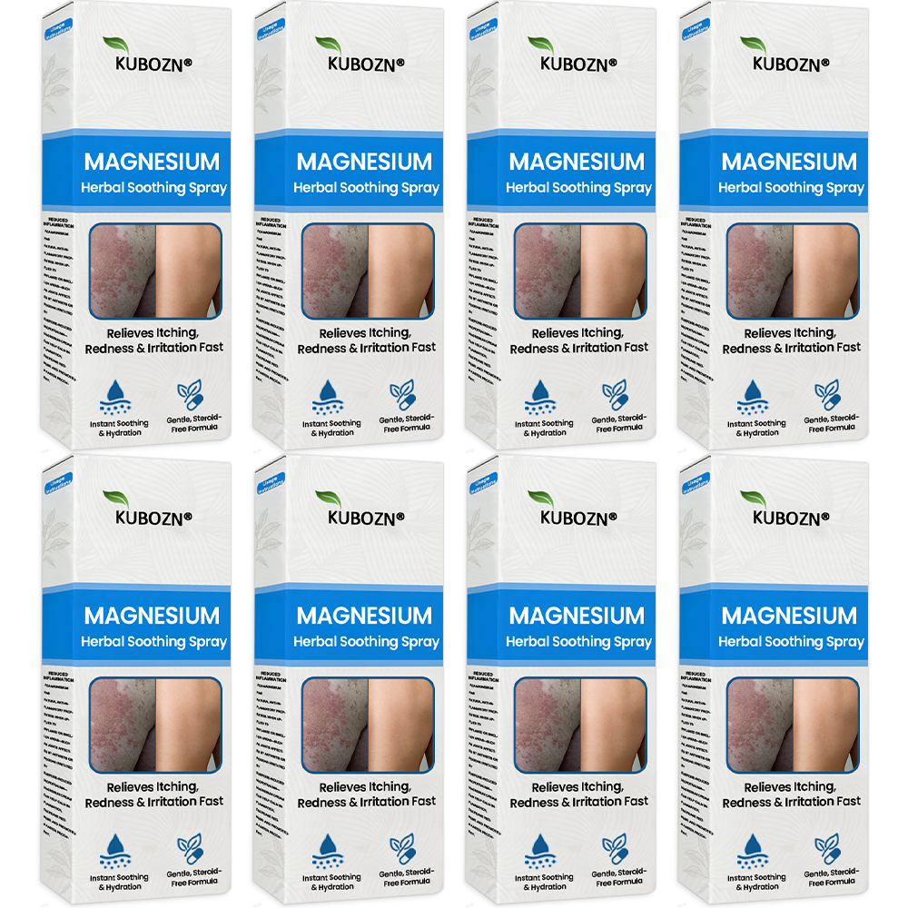 ✅  Official Store:KUBOZN® Magnesium Herbal Spray – Fast Relief for Psoriasis & Eczema | No-Rub, Steroid-Free