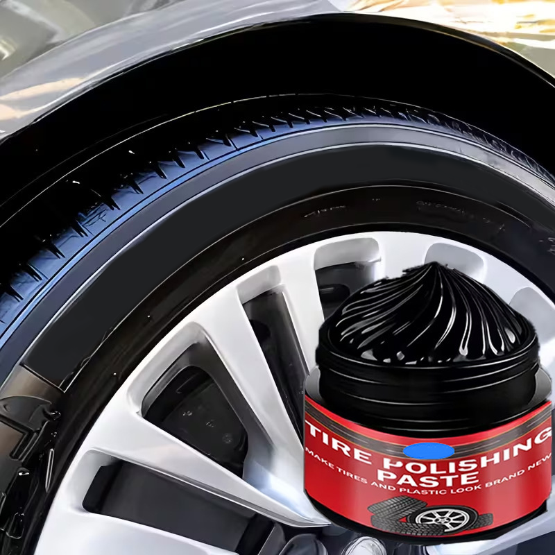 🚗3-in-1 Tire & Plastic Trim Renewal Paste – Restore Shine & Prevent Cracking